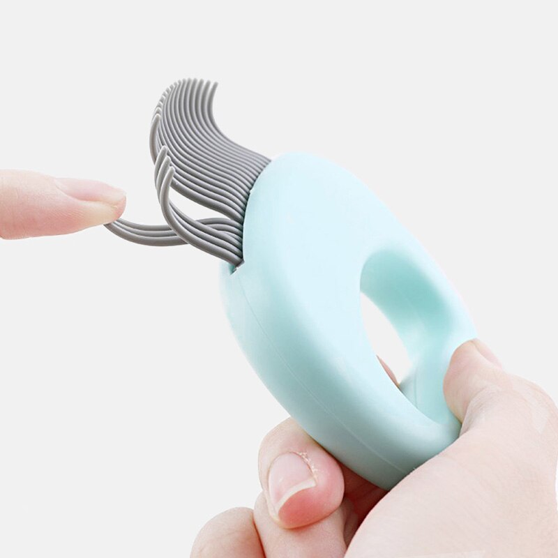 Huisdier Kat Grooming Massage Borstel Draagbare Pet Hair Remover Met Shell Vormige Handvat Haar Remover Pet Grooming Massage Gereedschap