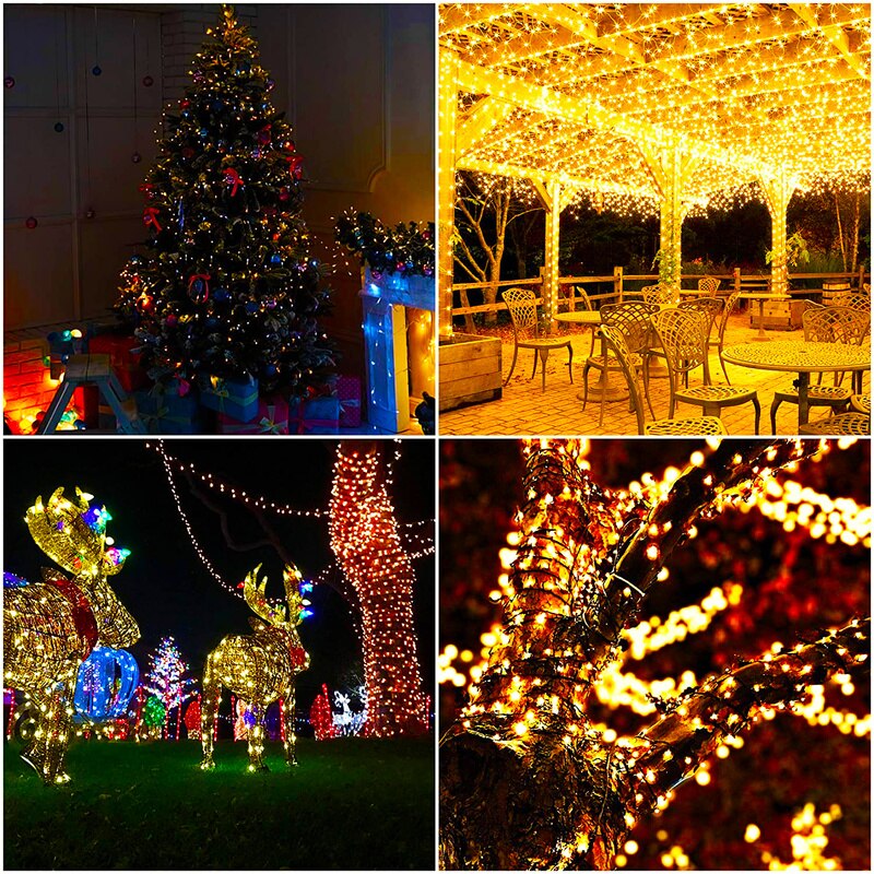 50M/400 LED Fee LED Schnur Licht Girlande draussen Wasserdicht Schnur für Weihnachten Weihnachten Hochzeit Licht Dekoration