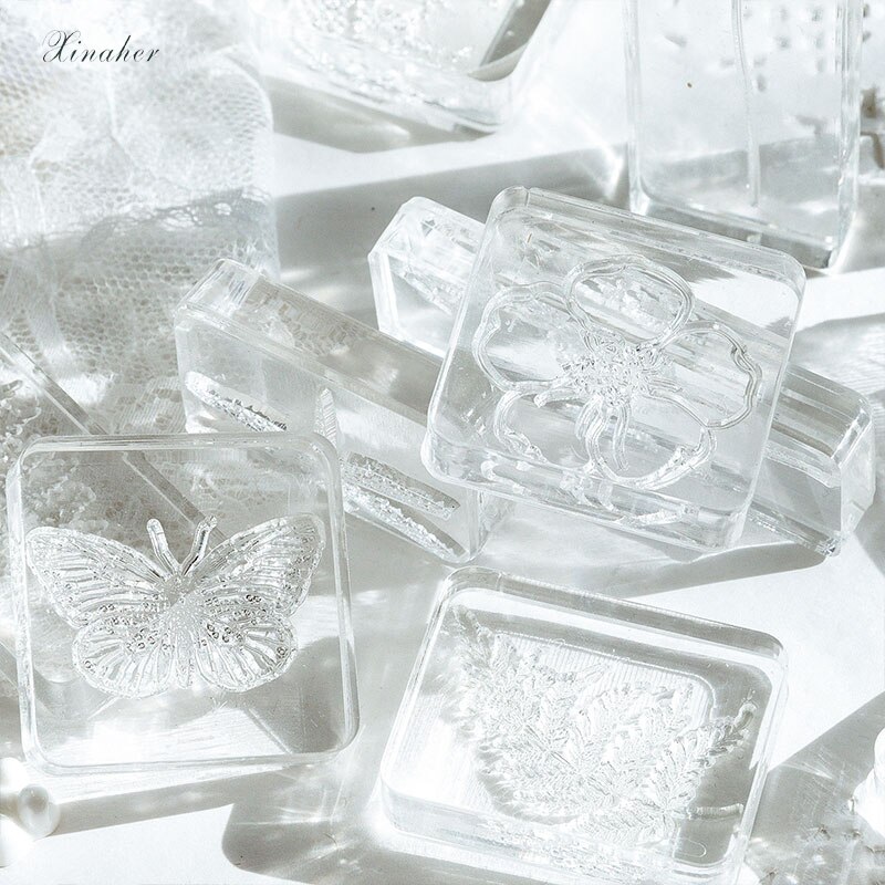 XINAHER Vintage plant moon butterfly stamp DIY acrylic rubber stamps for stationery scrapbooking transparent stamps