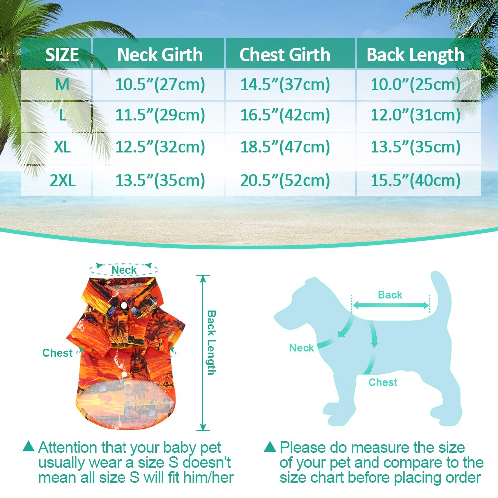 Ropa de verano para perro, camisa para cachorro y gato, Estilo Hawaiano, informal, para mascotas, perros pequeños y medianos, Chihuahua