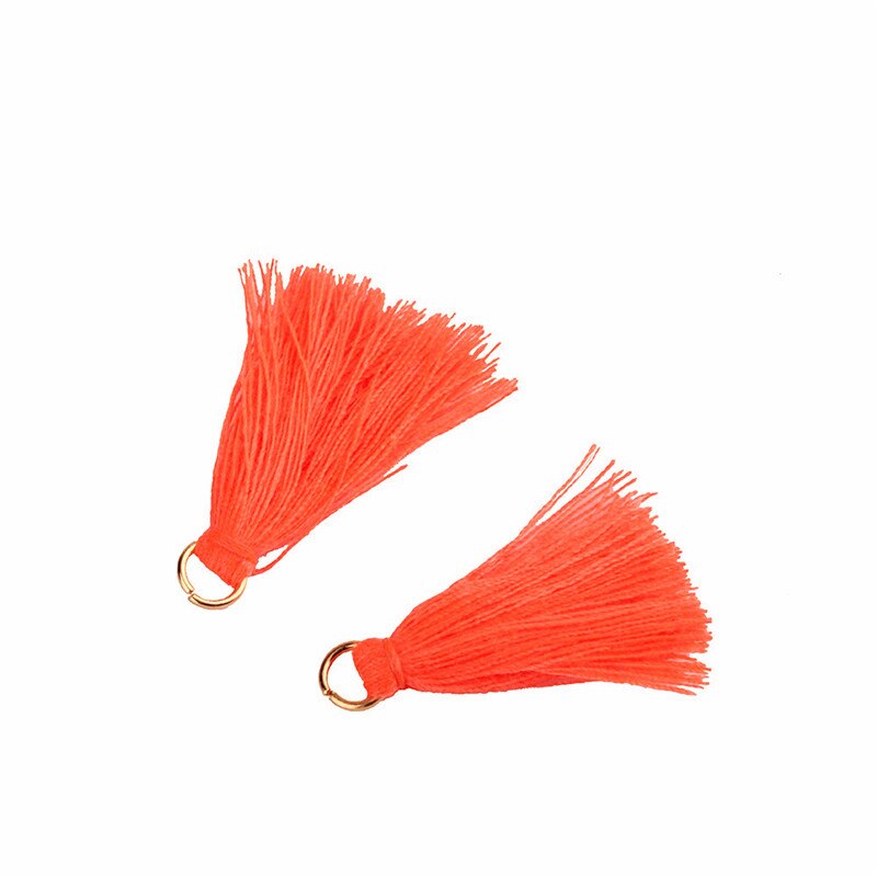 Anneau suspendu gland frange pendentif | 100 pièces, bricolage, petits glands garniture vêtements rideau décoratif boucles d'oreilles composants de bijoux: Orange tassls
