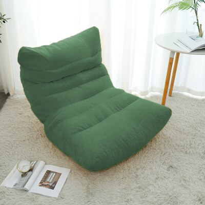 Doven sofadæksel sækkestol stue tatami afslappende stol sofadæksel doven sækkestol uden indvendigt fyldstof: Grøn