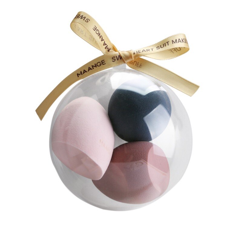 Christmas Makeup Blender Set Waterdrop Makeup Sponge Puff Sponges Cosmetic Powder Face Foundation Sponge Makeup Blend 3 Pcs: 2