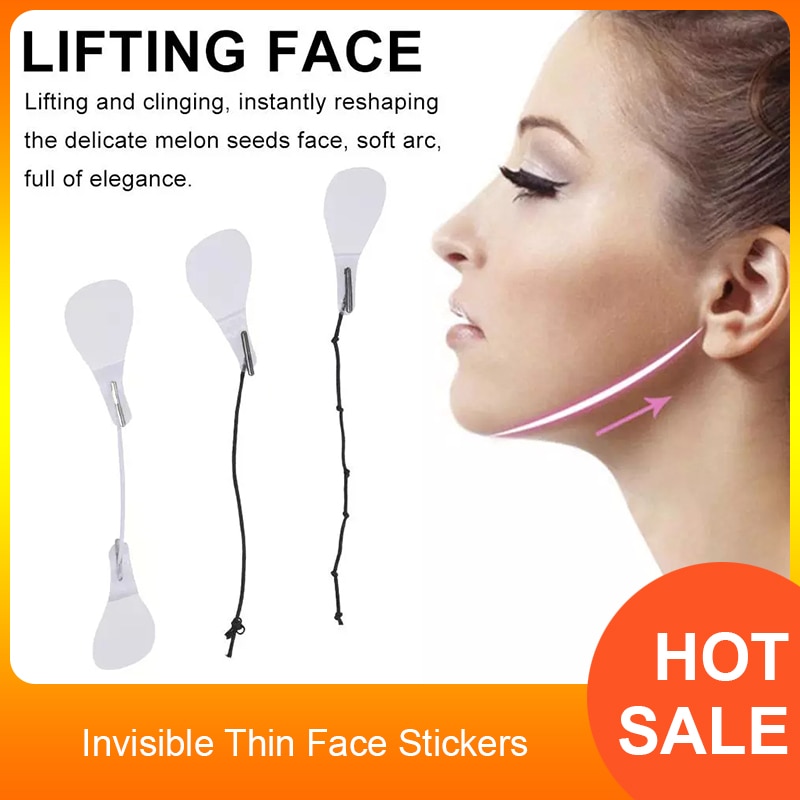 40 Stks/set Onzichtbare Dunne Gezicht Stickers V-Vorm Gezicht Facial Lijn Rimpel Verzakking Skinface Lift Up Snelle Chin Lijm tape