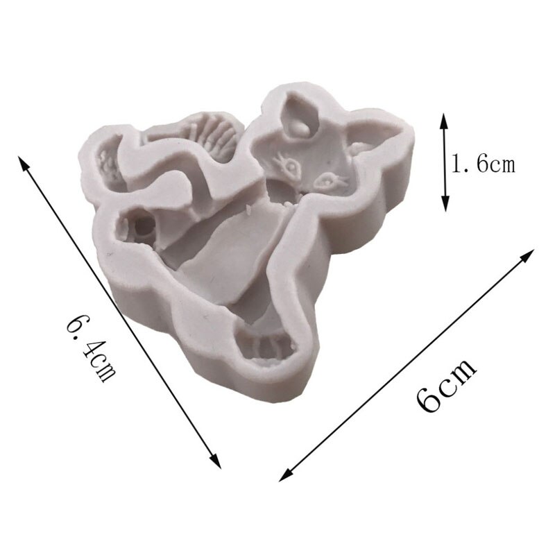 3d dyr silikonform katt hund form fondant kakeform gjør-det-selv kake dekorasjonsverktøy kjøkkentilbehør