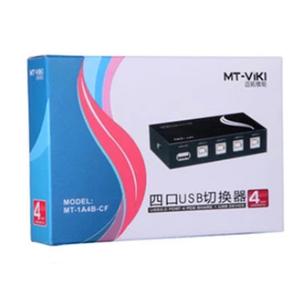 Usb-kytkimen valintalaatikko 4 porttia keskittimen jakaminen kytkin sovitin tietokone pc-skanneri tulostin 4 in 1 ulos jakaminen korkea