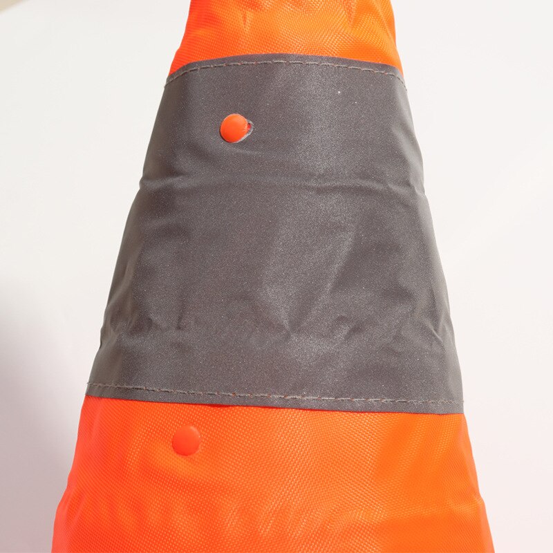 Collapsible Reflective Cone Highlighter Road Cone Rubber + Canvas Material Portable Transportation Facilities Durable