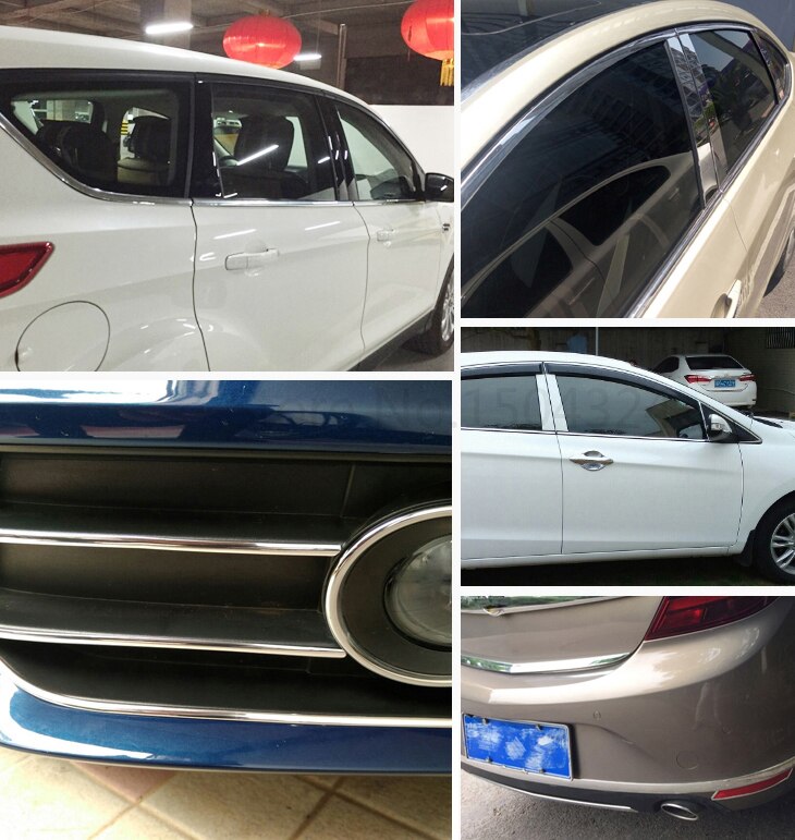 3 M Auto Styling Chrome Decor Strip Moulding Styling Trim Sticker 6 MM 8 MM 10 MM 12 MM 15 MM 18 MM 20 MM 22 MM 25 MM 30 MM Auto-accessoires