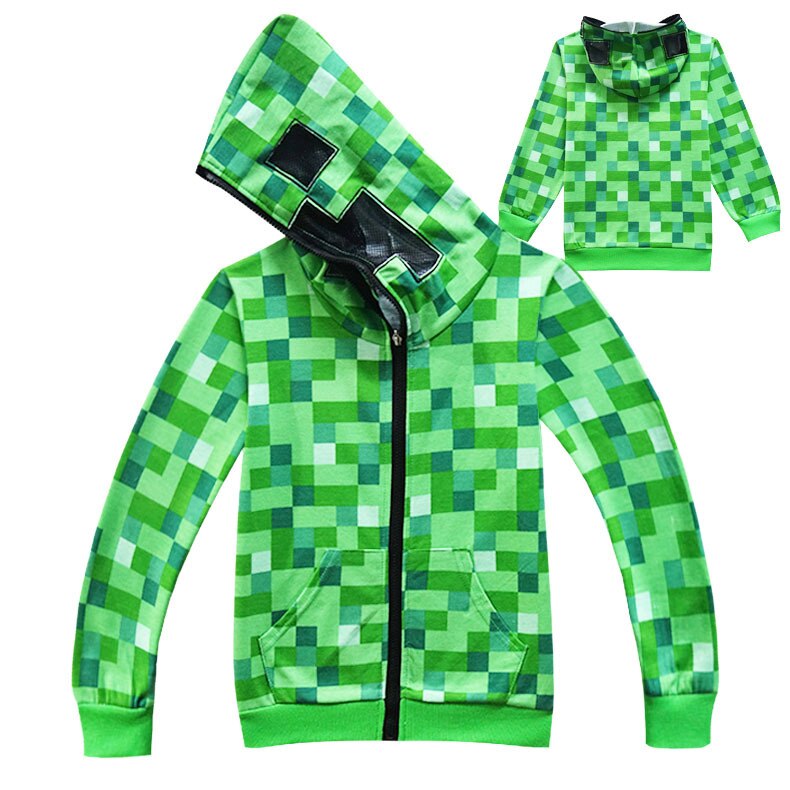 Lange Mouw Minecrafters Kinderen T-shirts Jongens Kids Herfst Kids Meisjes Tops 3-16 Jaar Kinderen Kleding Cartoon Auto Hooded