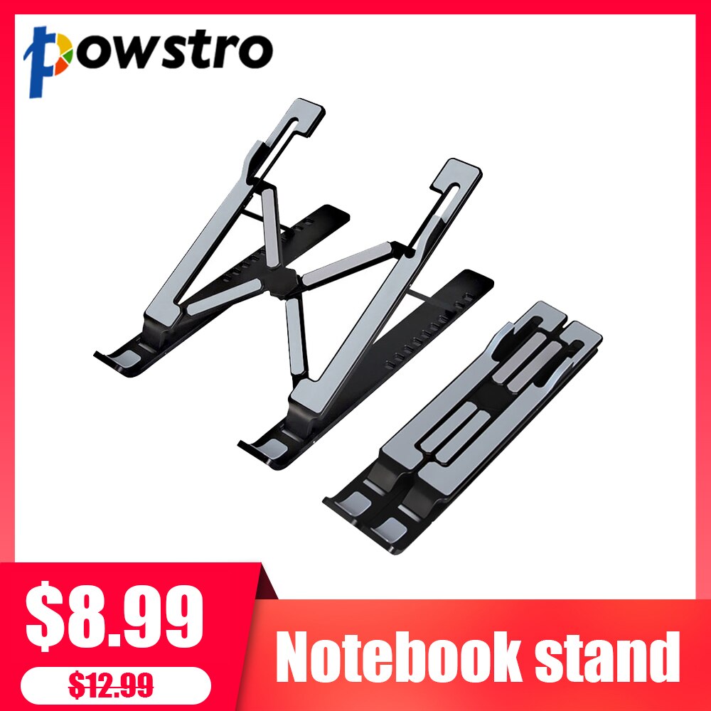 Portable 8-Layer Height Foldable Laptop Stand Aluminum Ventilated Ergonomic Laptop Stand For 9-15.6 Inch Laptops And Tablets