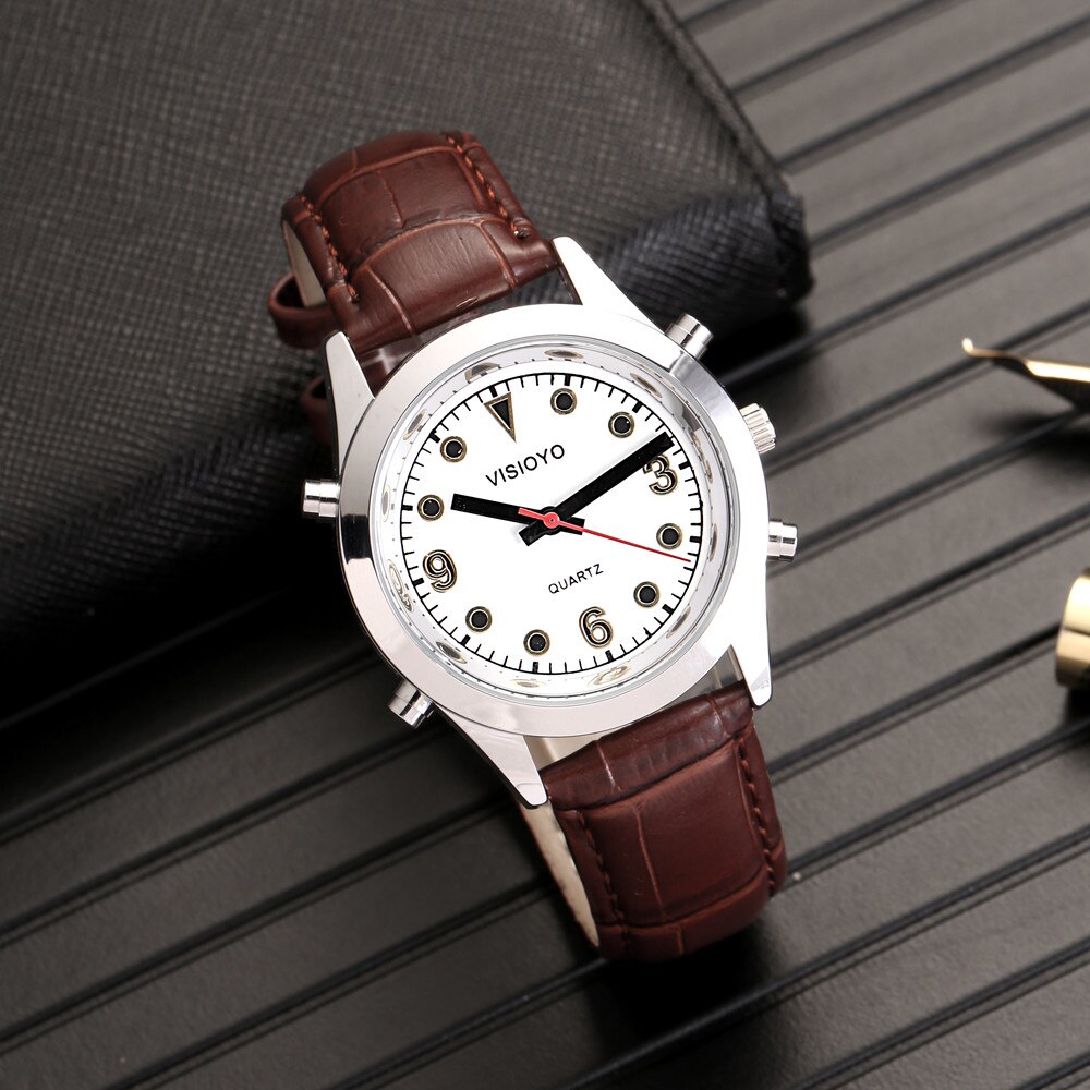 Portugiesisch Sprechen Uhr mit Alarm, Weiß Zifferblatt TPSW-22P: TPSW-2203P