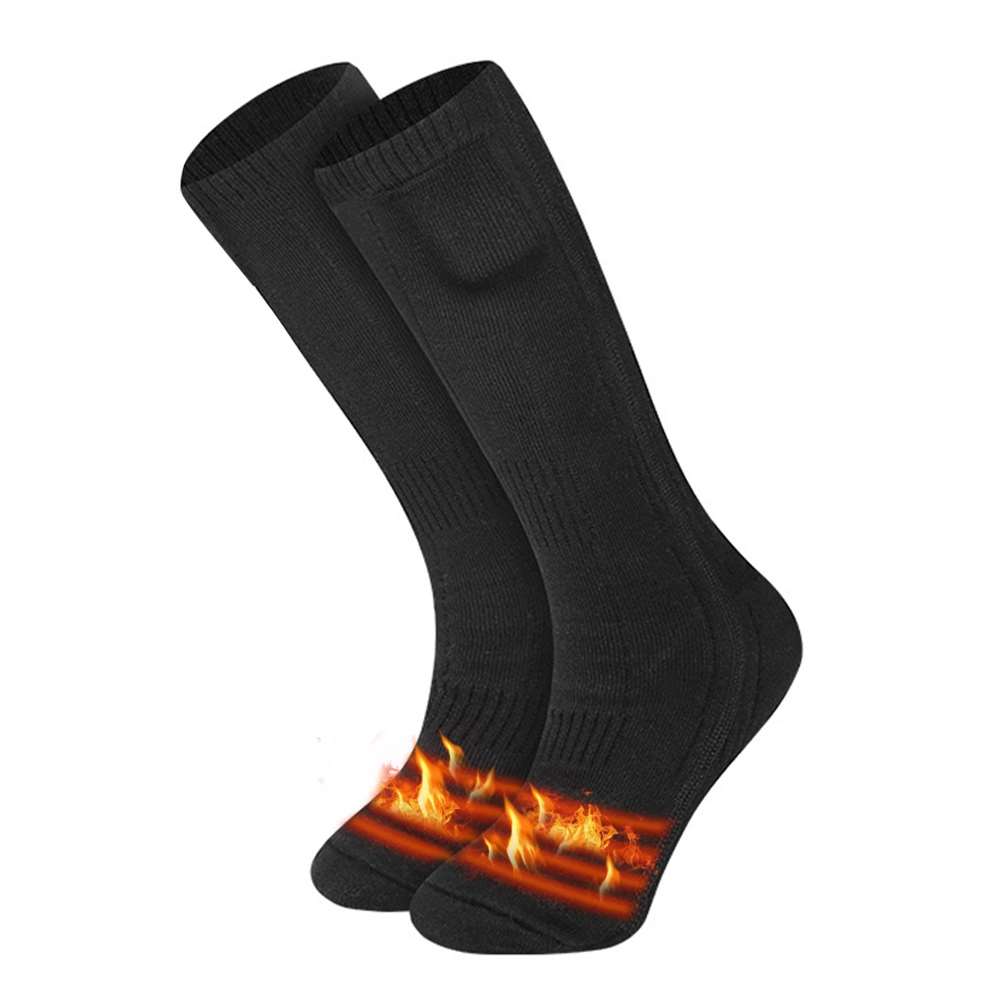 Men Women Winter Warm Electric Heating Socks DC Interface Rechargeable Outdoor Skiing Hiking Cycling Climbing Heating Socks: B
