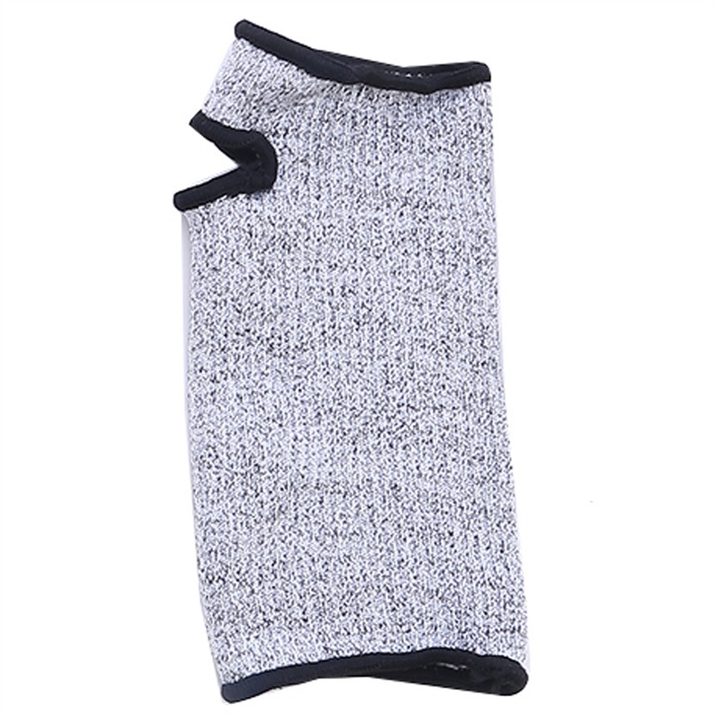 1Pc Level 5 HPPE Cut Resistant Anti-Puncture Work Protection Arm Sleeve Cover Anti-cut Level 5 Safety Work Gloves Cut Gloves: S / black