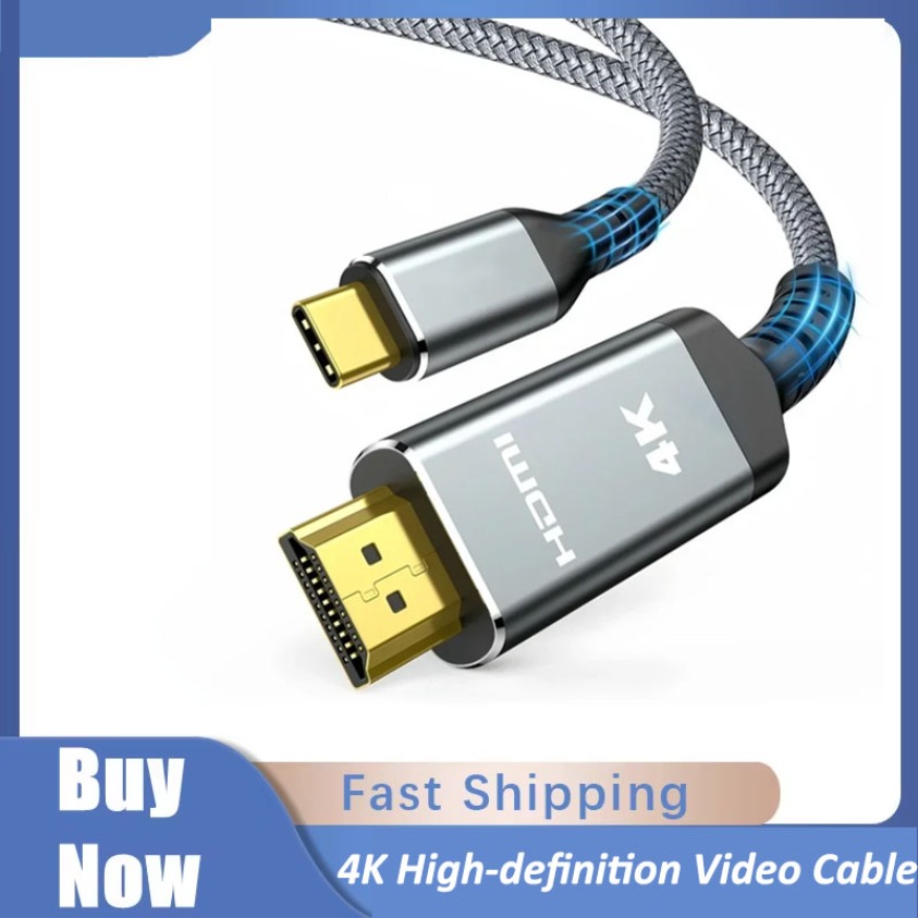 Type-c til hdmi 4k high-definition videokabel skærm til hdmi skærmprojektionskabel til iphone 16 15 macbook huawei mate 30