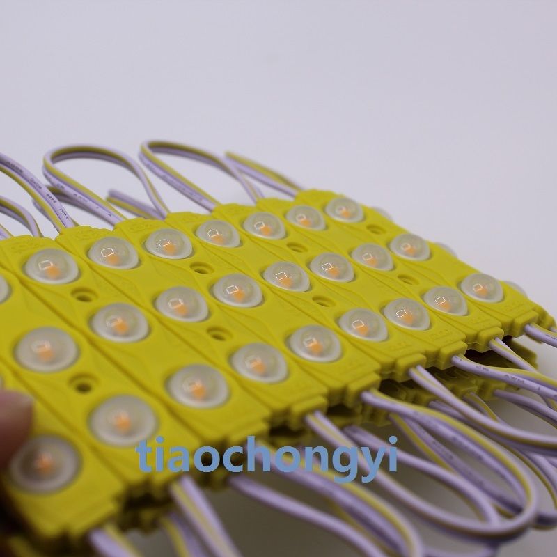 1.5W 2835 Red Green Bule white 160 degrees LED Module 3LED Light Waterproof 12v: Yellow