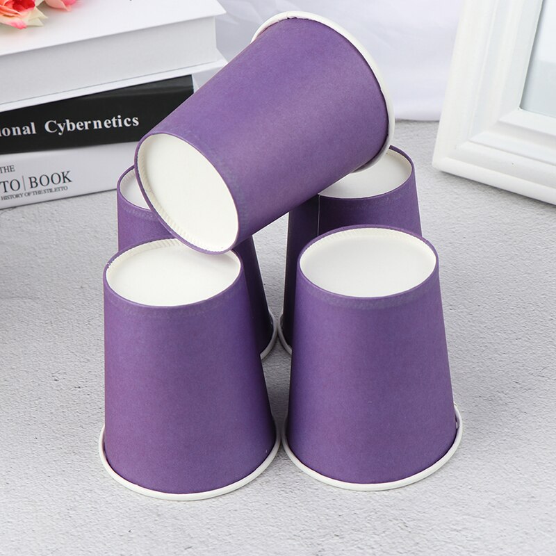 10 Pcs Kleur Wegwerp Cups Handgemaakte Papier Cups Kleuterschool Diy Handgemaakte Materialen Huishoudelijke Koffiekopje Keuken Accessoires: Paars