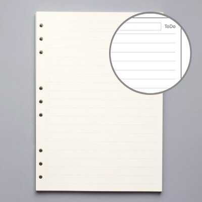 A4 B5 Leaf Notebook Refill Spiral Binder Planner Inner Page Inside Paper Dairy Weekly Monthly Plan To do Line Dot grid 45 sheets