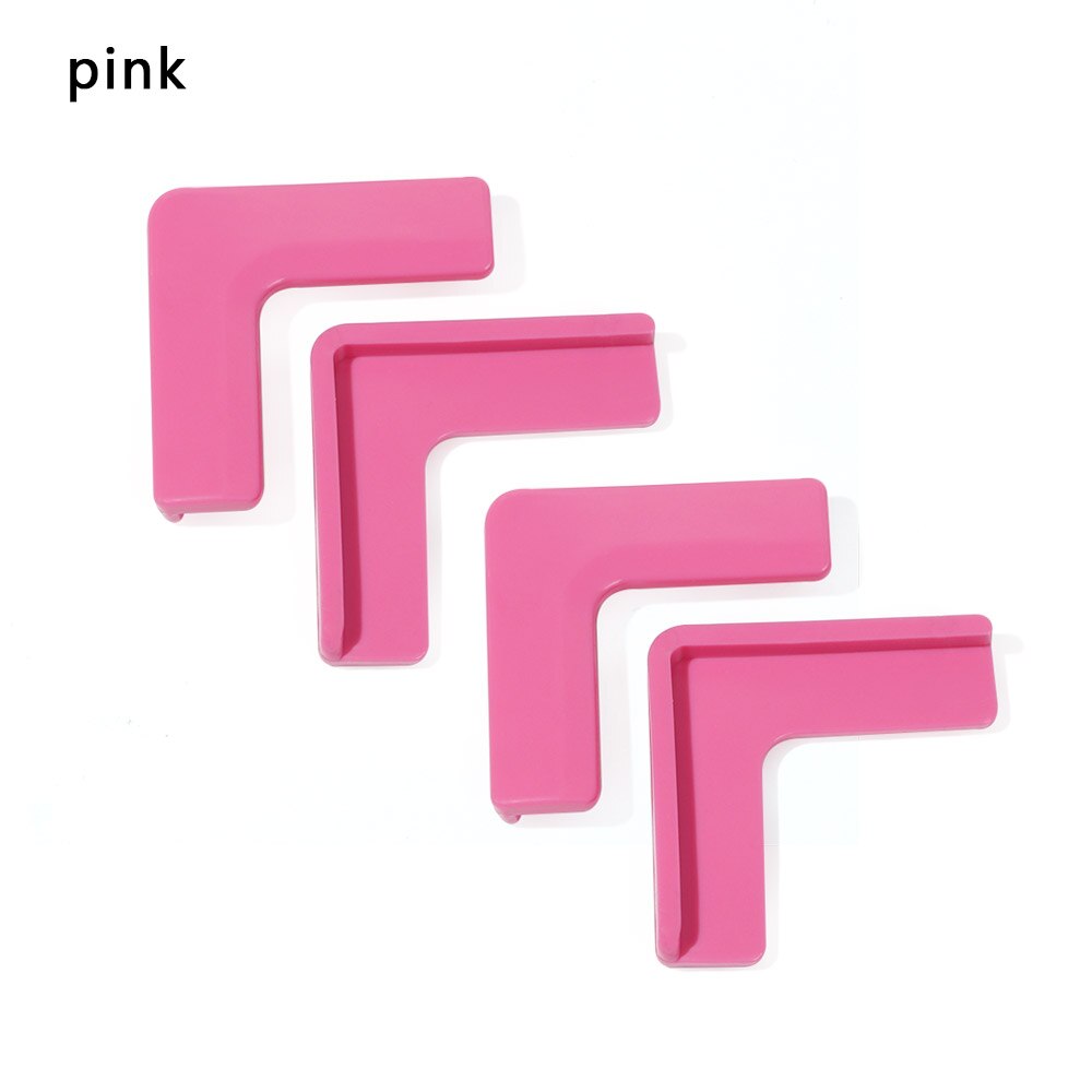 4Pcs Baby Safety Corner Guards Silicone Edge Protection Corner Protector Anticollision Strip Kids Security Head Protection: pink