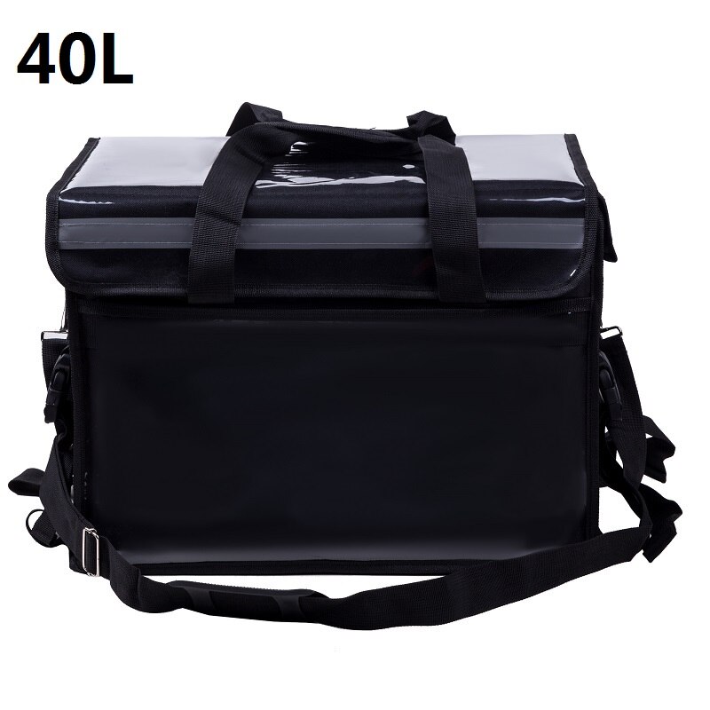 Large Food Thermal Cooler Bag Outdoor Waterproof Ice Thermo Packs Car Travel Picnic Lunch Box Thermos Refrigerator Bag: black only bag