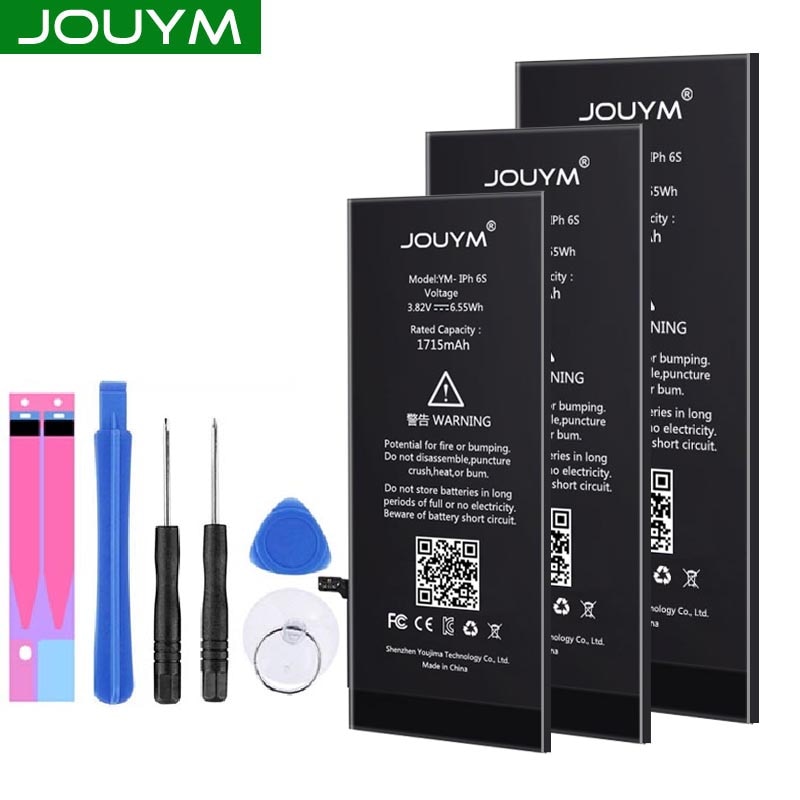 Batería de teléfono móvil JOUYM para iPhone 6S 6 7 8 Plus 5S 5 SE 6plus batería de repuesto para iPhone6 iPhone7 iphone5s + herramientas gratis