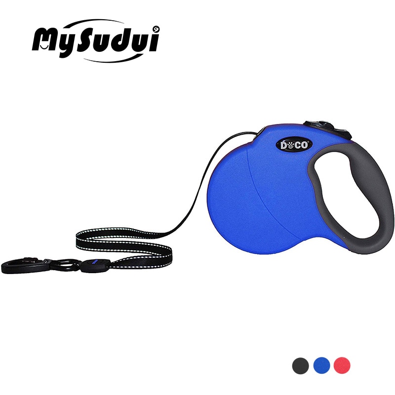MySudui 4M 5M Nylon Pet Dog Leash Retractable Automatic Running Dog Lead Training Dog Retractable Leash Large Medium Adjustable