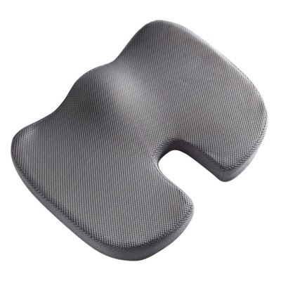 cojín de esponja de Gel cómodo, cojín de espuma con memoria para asiento, cojín en forma de U anti-hemorroides para silla de oficina, cojín para asiento de coche: meshGrey / Foam Inner Cusion