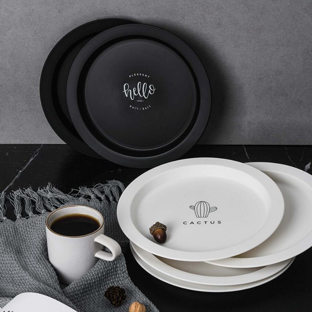 8&#39;&#39; Appetizer Platter Salad Fruits Snacks Plates Microwave &amp; Dishwasher Safe