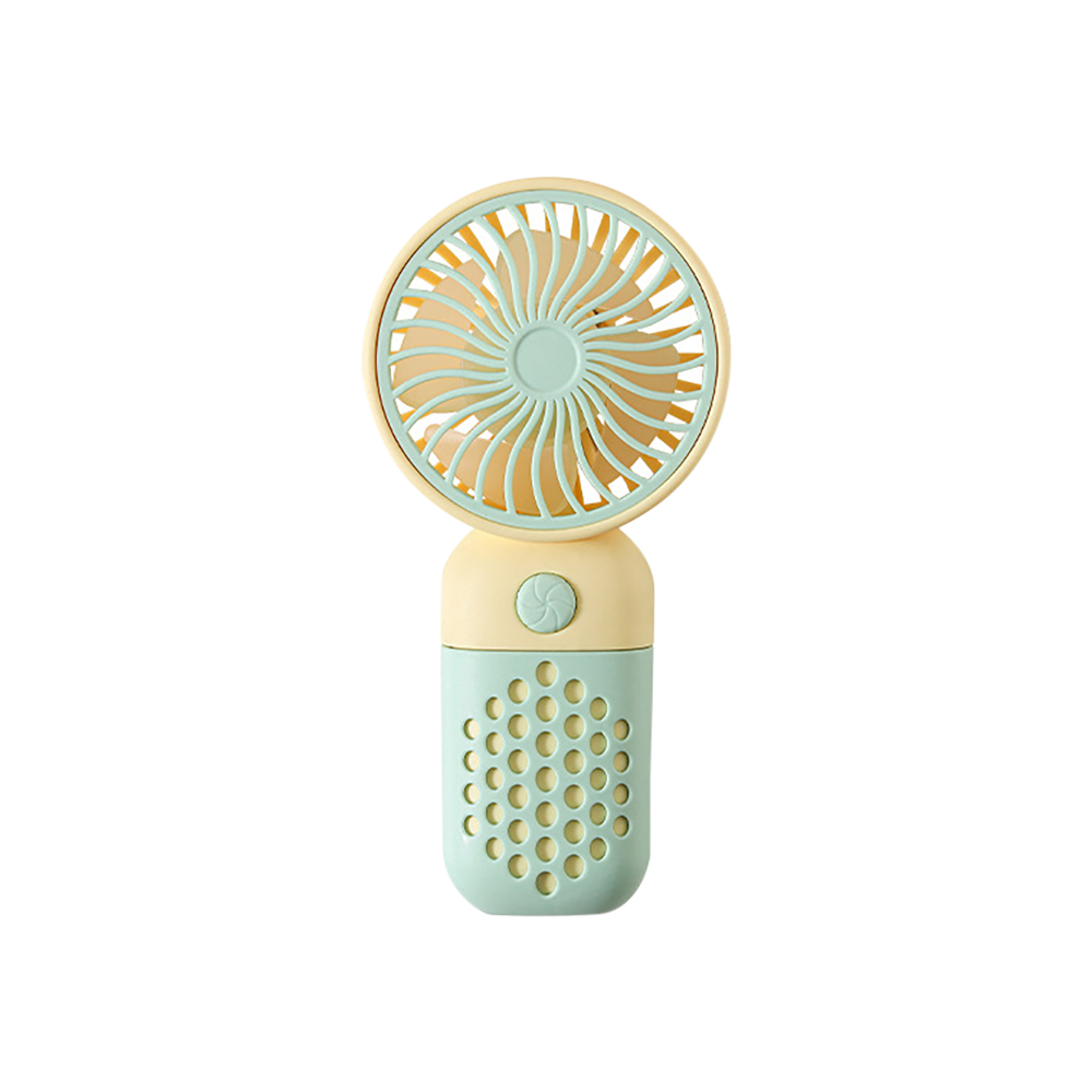 Mini ventilador portátil portátil, USB recarregável, esportes ao ar livre, refrigeração, tamanho de bolso, baixo ruído, presentes de estudante, novo, 2021, 1pc: Amarelo