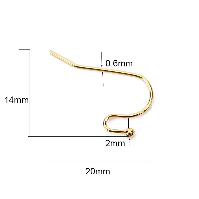 50 Stks/partij Rvs Oorbel Haken Anti Allergie Hypoallergeen Oorbellen Sluiting Draad Voor Diy Sieraden Maken Levert Bevindingen