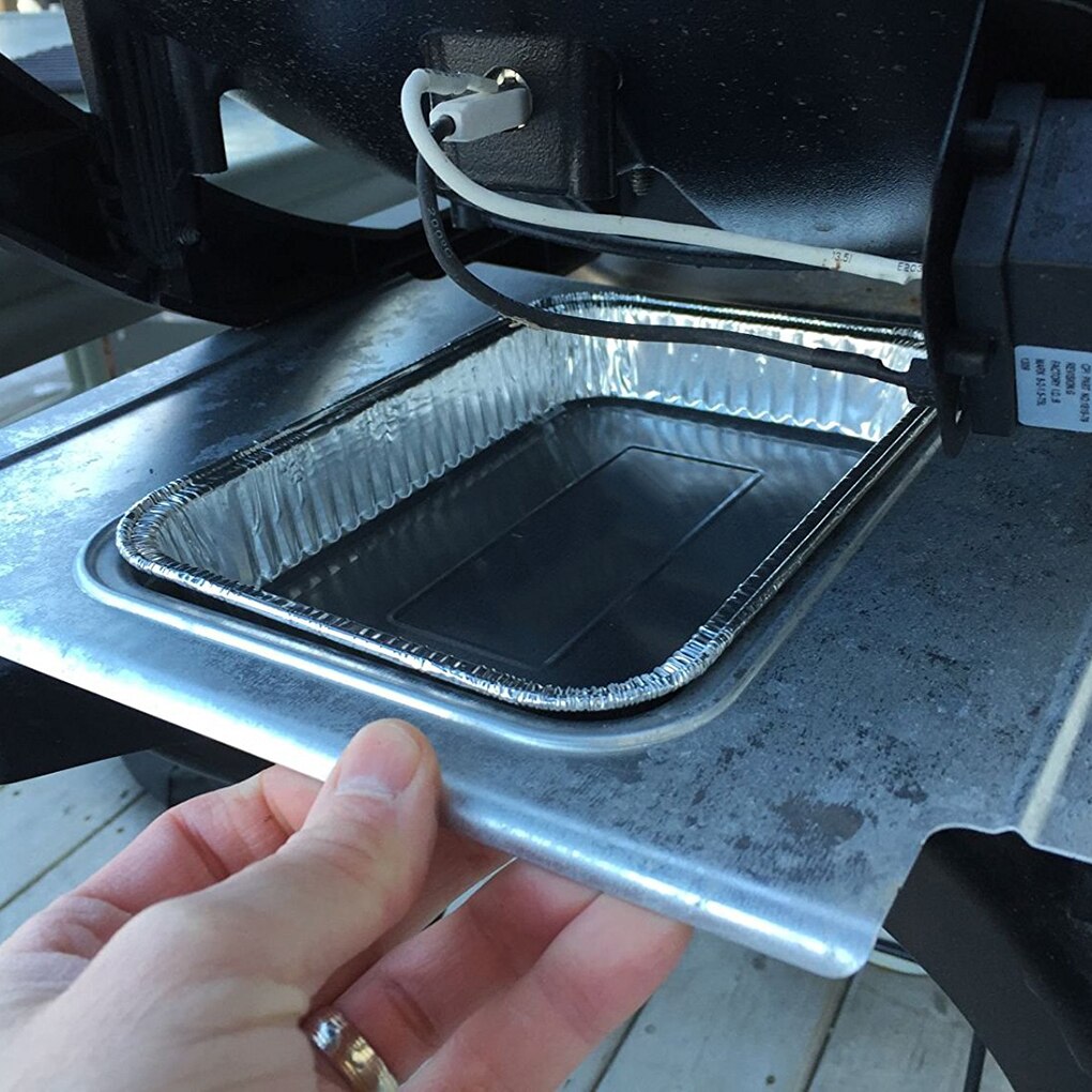 10pcs Rectangle Shaped Disposable Aluminum Foil Pan Take-out Food Containers with Aluminum Lids/Without Lid