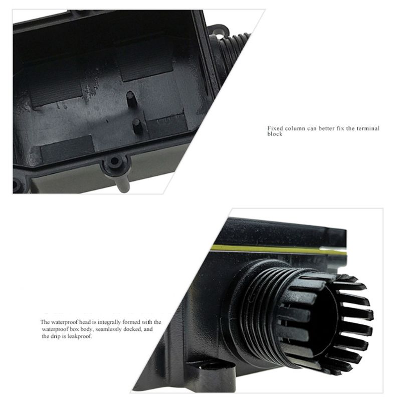 Junction Box IP68 Waterproof UV Sunproof Outdoor Multiple ways Plastic Electrical Junction Box Case Cable Wire Connector Protect