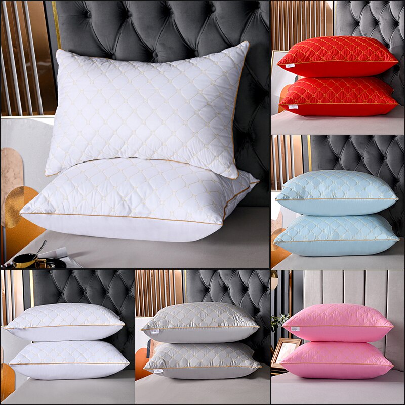 Oreiller de luxe de pour dormir, moelleux et de soutien, pour lit d'hôtel, mi-haut, noyau de remplissage, pour la maison