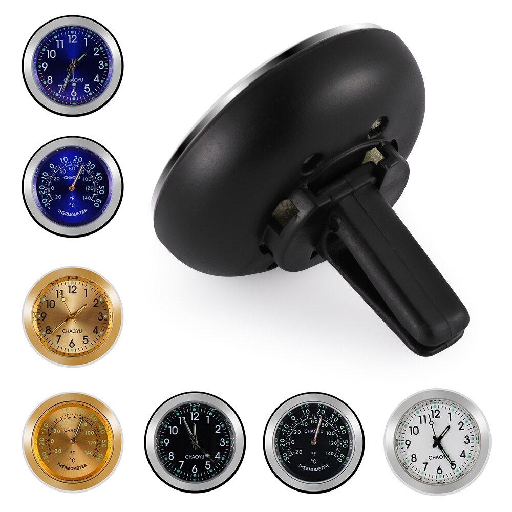 Horloge de tableau de bord de voiture 2 en 1 | Montre à Quartz avec Vent d'air, aromathérapie, avec accessoires solides pour l'intérieur de la voiture, 1 pièce