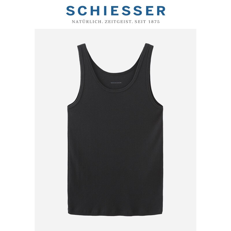 SCHIESSER Men's cotton breathable close-fitting sports vest 39/0155V