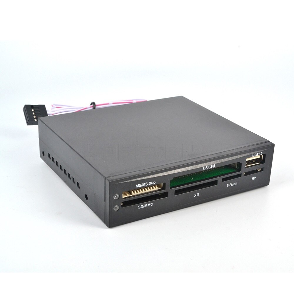 All In 1 Internal Card Reader USB 2.0 3.5" Floopy Bay Front Panel SDHC Micro SD MMC CF XD TF Flash Memory Card Reader