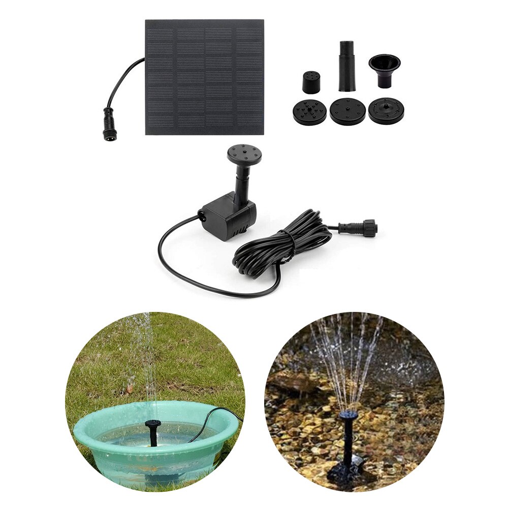 Solar Garden Fountain Waterfalls Solar Power Bird Grandado