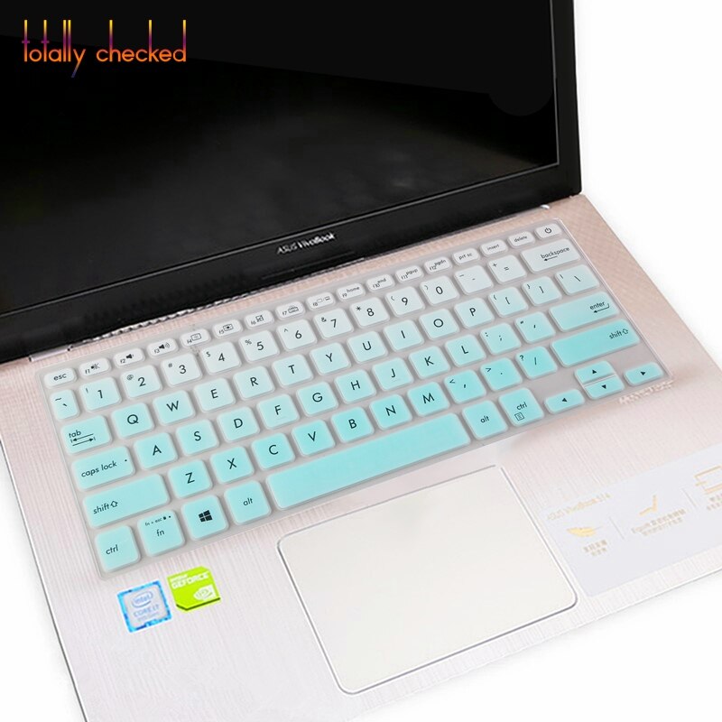 Laptop Keyboard Cover - Ultra-thin Silicone Skin for Asus Vivobook 14 X420 Series - Waterproof & Dustproof: Fade Mint