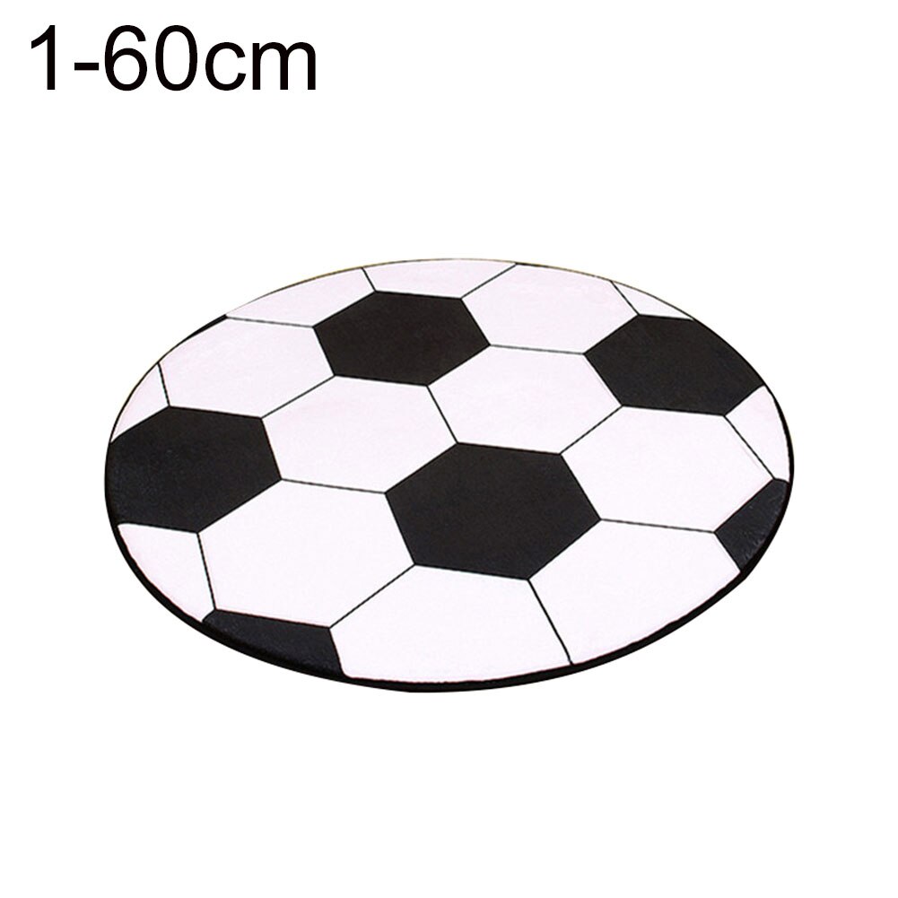 1pc Weiche Polyester Runde Fußball Basketball Muster Pad Computer Stuhl Matte Maschine Waschbar Teppich Teppich Home Decor 4 Farben: 1 60cm