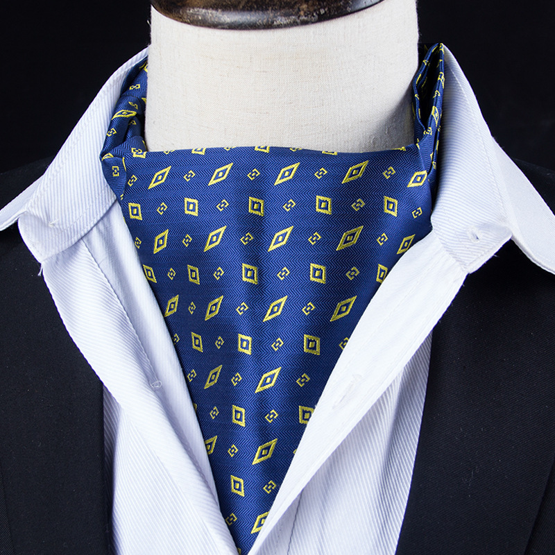 Paisley Floral Ascot Tie Men Pink Ascot Cravat Man Green Silk Cravat Tie Mens Brown Polyester Wedding Ascot Scarf Green B109: B108-023