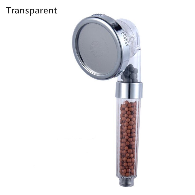 3 Modes Badkamer Jetting Filter Douche Verstelbare Jetting Douchekop Waterbesparing Hoge Druk Anion Filter Douche Spa Nozzle: Transparent