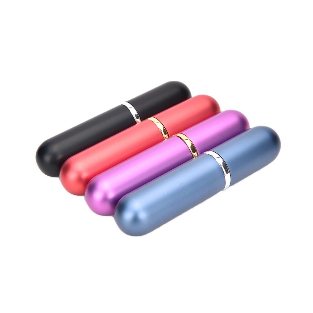 Atomizador de aluminio recargable portátil para viajero, en espray, perfume, botella de vacío, botella de perfume Mini,