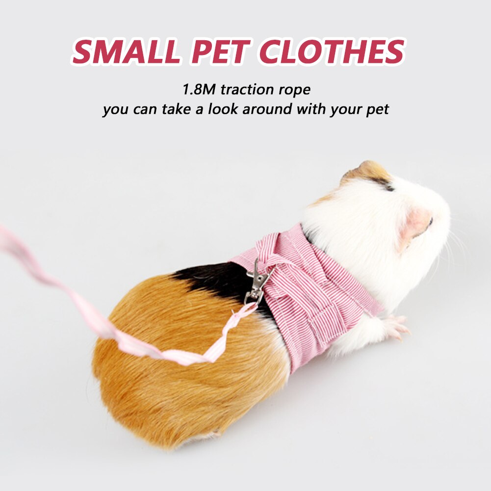 Gorący chomik trakcja pasek trening na świeżym powietrzu miękkie bawełniane ubrania lina dla chomika świnka morska