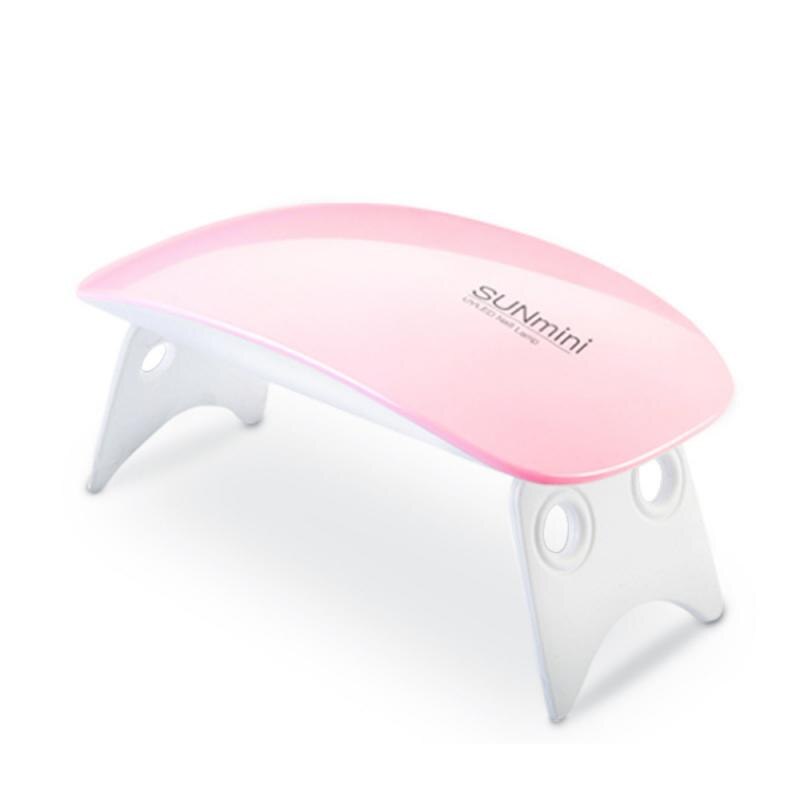 Lámpara UV de 36W/6W, lámpara LED para uñas, secador de uñas, luz solar para uñas de Gel de manicura, lámpara de secado para barniz de Gel, herramienta inteligente de sincronización para uñas: 6W pink