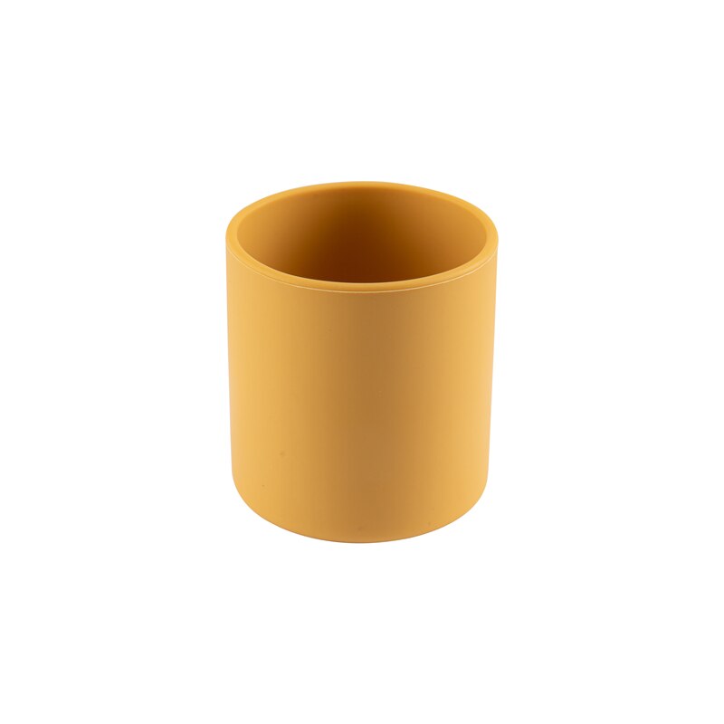 10 Kleuren Baby Leren Drinken Cup Baby Drinken Training Water Siliconen Cup Bpa Gratis Food Grade Hittebestendige siliconen Cups: mustard