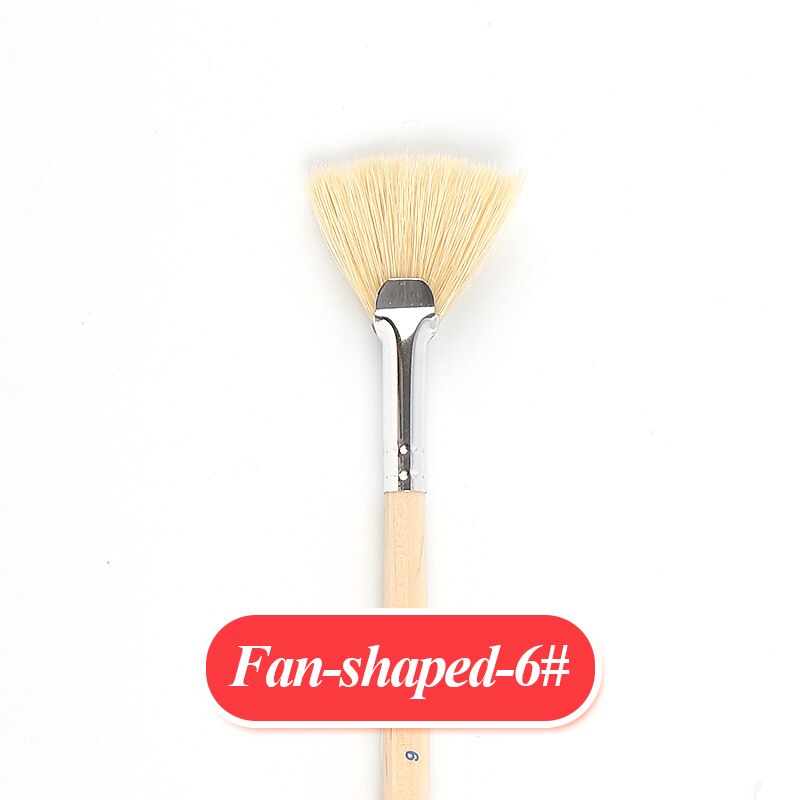 Skyists 2-20 # Waaiervormige Kwast Kwast Tekening Wit Varken Haren Professionele Olie Acryl Schilderen Borstel set Schilderen: 6