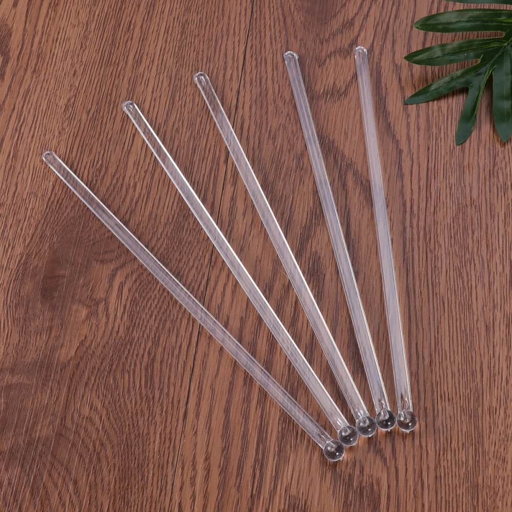 100Pcs Transparent Cocktail Drink Bar Muddler Round Head Stirring Mixing sticks Ladle Stirrer Swizzle Stick