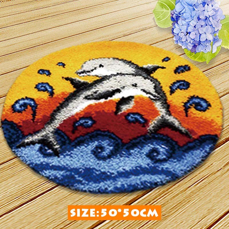 Cartoon Bear Latch Hook Rug Kits Crochet Hook Embroidery for Felting Cross Stitch Thread Embroidery Kit Stitch Thread Carpet DIY: AZD016