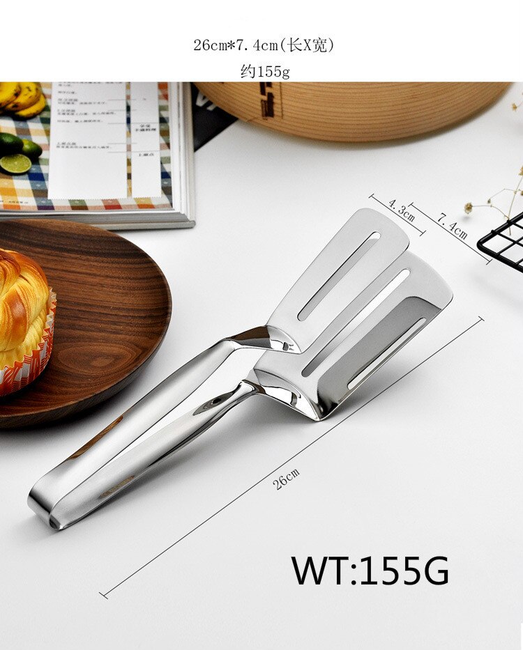 Steak Clip Dikke Truner 304 # Roestvrij Staal Voedsel Pizza Schop Barbecue Vlees Brood Schop Truner