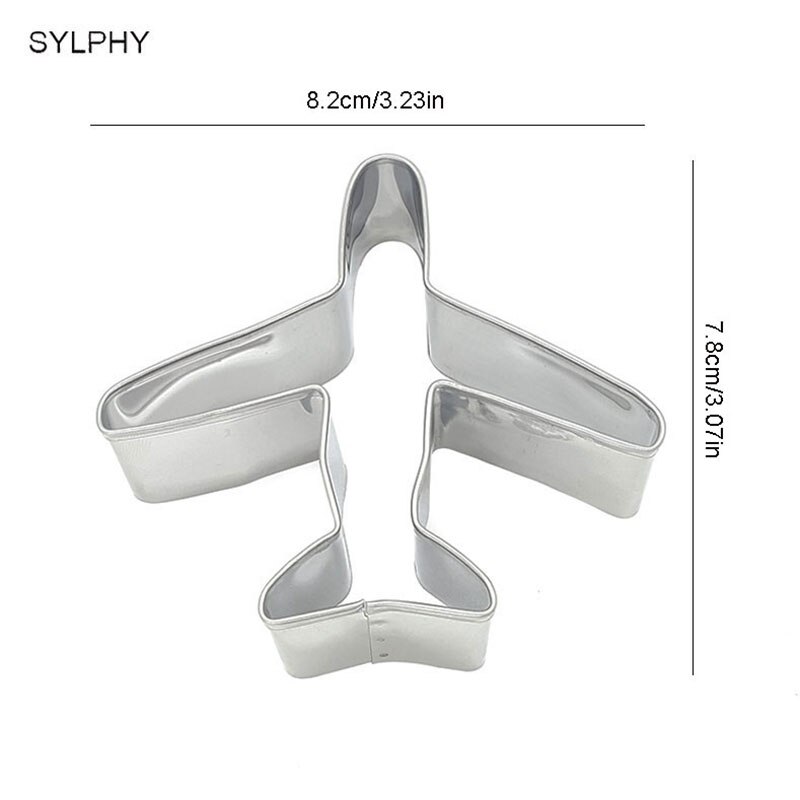 1 Piece Airplane Shape Stainless Steel Cookie Cutters DIY Cake Fondant Biscuits Tools Sugarcraft Bakery Bakeware