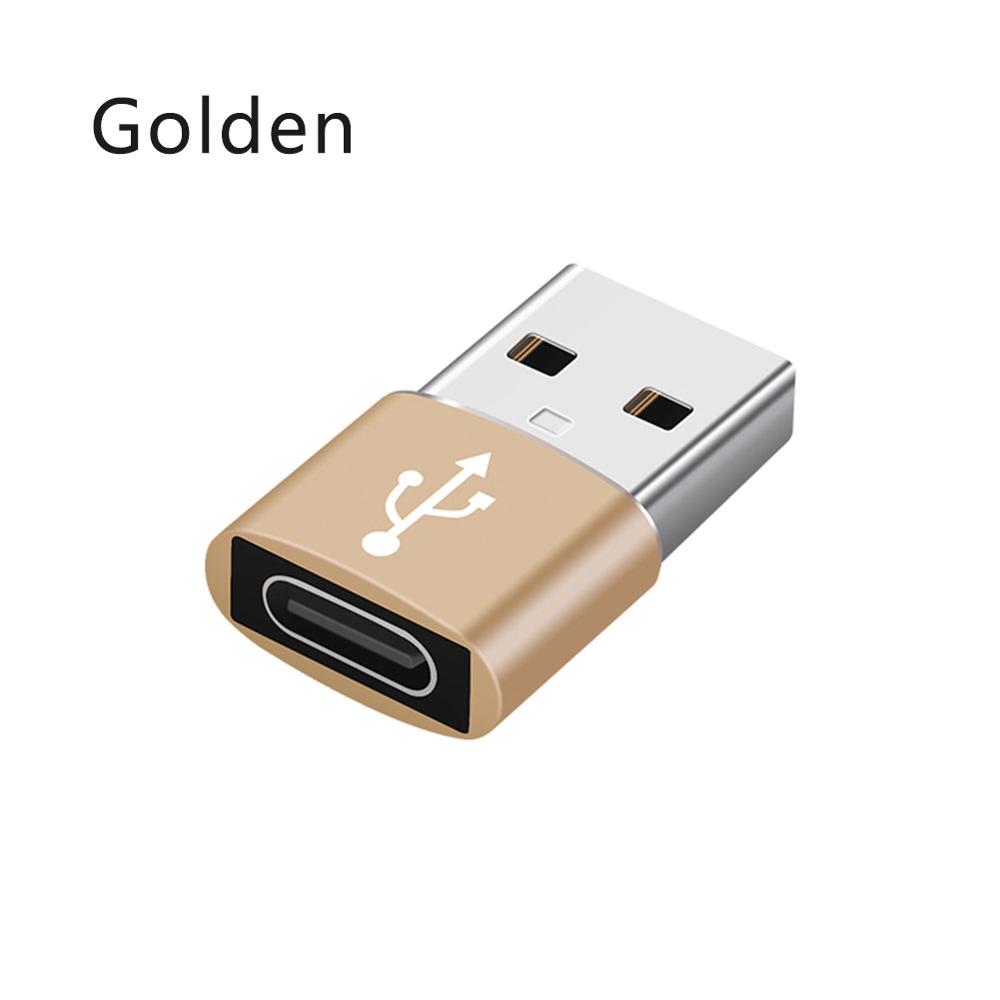 USB3.0 Type C OTG Adapter USB Male to Type-C Female Converter Cable Adapter For PC Laptop Earphone Adapter Computer Accessories: Gold